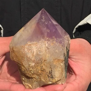 400g Natural Amethyst Obelisk Quartz Crystal Point Wand reiki healing gem XA5199 - Picture 1 of 12