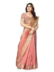 Sidhidata Women's Assam Silk Saree With Unstitched Blouse Piece\ - Picture 1 of 5