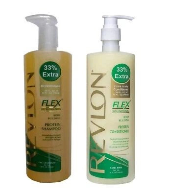 🇬🇧Original Revlon Flex Protein Building Normal Dry Shampoo & Conditioner 592ml - Image 1 of 2
