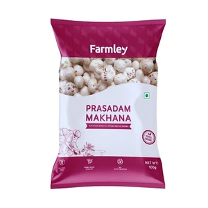 Farmley Prasadam Makhana Fox Nuts 100 g | Big Size Phool Makhana Indian Snacks - Picture 1 of 6