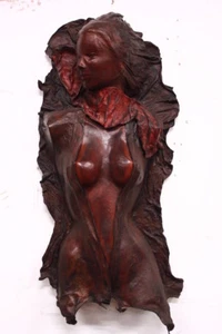 Statua scultura in pelle leather raffigurante un busto femminile sculpture art - Imagen 1 de 6