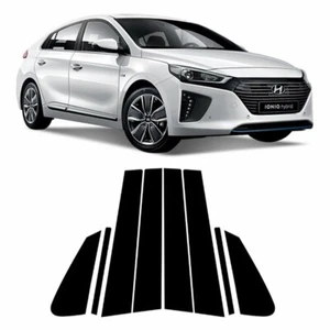 B C Pillar Decal Sticker Carbon Black for 2016 2020 Hyundai Ioniq - Picture 1 of 6