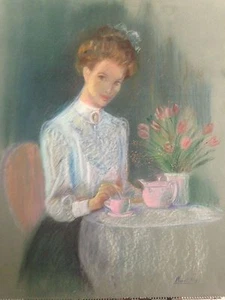 Pink Tea Service by Nancy Ring - Picture 1 of 3