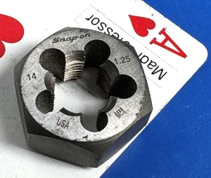 Snap-on tools Metric 14mm-1.25 M14 Fixed 1" Single Hex Threading Die NEW USA - Bild 1 von 2