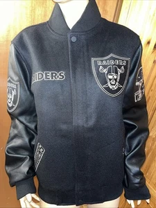 Pro Standard Las Vegas Raiders Full Zip Varsity Black Jacket Mens sz M NWT - Picture 1 of 13