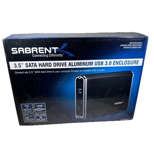 Sabrent USB 3.0 SATA 3.5-Inch Aluminum Hard Drive Enclosure (EC-3US35) - New! - Picture 1 of 4
