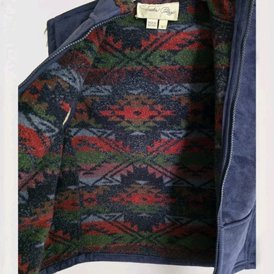 Chaleco polar de gamuza azul colección TASHA POLIZZI grande para mujer Foto 1 de 4