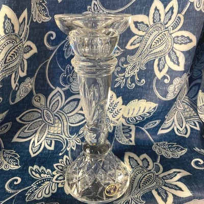 Candelabro de cristal Bohemia República Checa 24% cristal de plomo 8" pedestal Foto 1 de 4