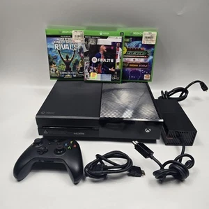 Xbox One Console Bundle 3 Games 1 Controller HDMI Cable 1TB Tested Works Read - Picture 1 of 22