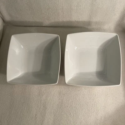 Better Home & Garden White Square Porcelain Cereal Bowls Set 2 - Image 1 of 4