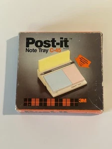 Bandeja de notas post-it 3M vintage C-45 organizadora de escritorio almohadilla de almacenamiento con caja - Imagen 1 de 11