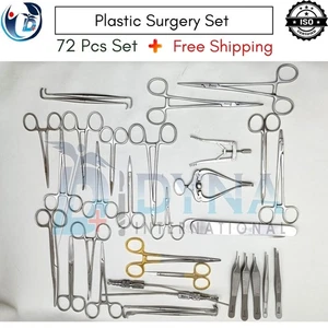 Plastic Surgery Set of 72 Pcs Surgical instrument Kit Premium  A+ German Quality - Picture 1 of 7
