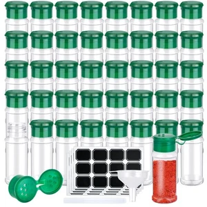 Plastic Spice Jars, 50Pcs Spice Containers with Shaker Lids Bottles Seasoning... - Picture 1 of 7