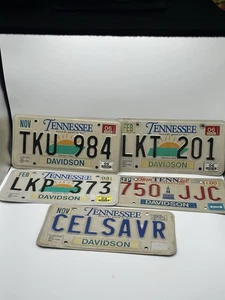 Lot of 5 Tennessee License Plates Davidson County 1996–2006 Vintage Tags - Picture 1 of 3