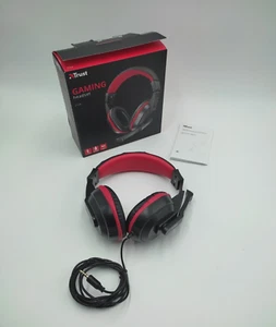 Gaming Kopfhörer Trust Ziva Over Ear versenkbares Mikrofon schwarz rot - Bild 1 von 5