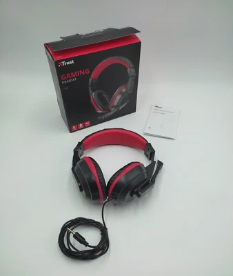 Gaming Kopfhörer Trust Ziva Over Ear versenkbares Mikrofon schwarz rot - Bild 1 von 4
