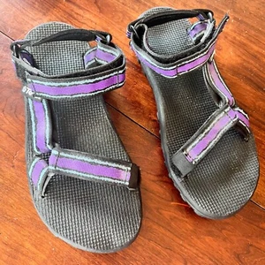 Teva Women's Sport Sandals Size 8 Black/Purple Adjustable Straps - Picture 1 of 6