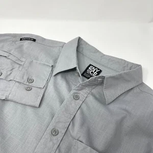 Enyce Langarmhemd Herren XL einfarbig grau geknöpft - Bild 1 von 9