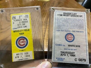 1994 MICHAEL JORDAN - White Sox/Cubs Game Ticket PARKING PASS 4/7/1994 April 7 - Picture 1 of 12