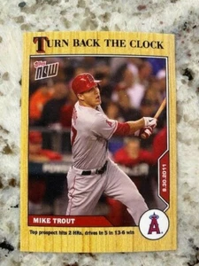 2020 TOPPS NOW TURN BACK THE CLOCK CARD ANGELS MIKE TROUT #153 - Picture 1 of 1