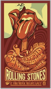 THE ROLLING STONES - 2016 - SANTIAGO CHILE - PÓSTER DE GIRA - KEITH RICHARDS - Imagen 1 de 3