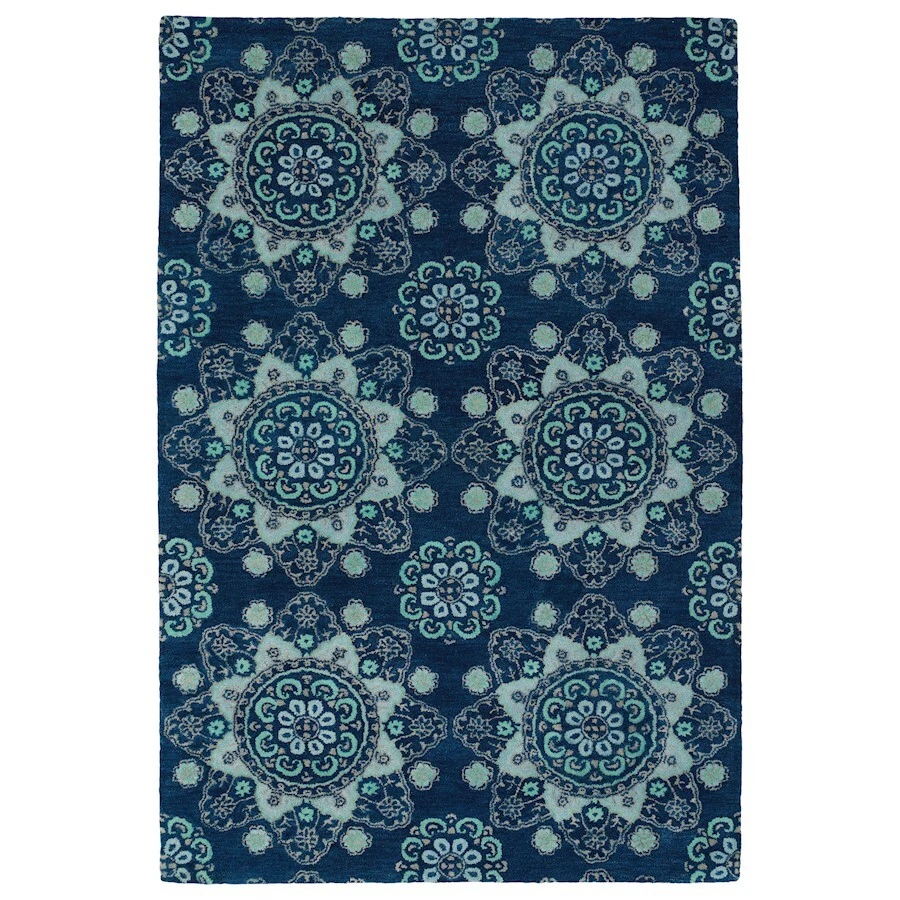 Kaleen Rugs Global Inspiration Area Rug, Navy, 3'6"x5'6" - GLB12-22-3656 - Image 1 of 1