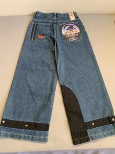 Vintage LEE Pipes Wide Leg Baggy Jeans Skate BMX Dead Stock. Youth Large - Picture 1 of 9