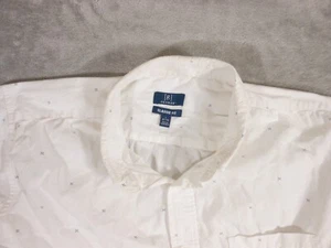 George Hemd mit Knopfleiste Herren Large Kurzarm weiß gepunktet Freizeit - Bild 1 von 10
