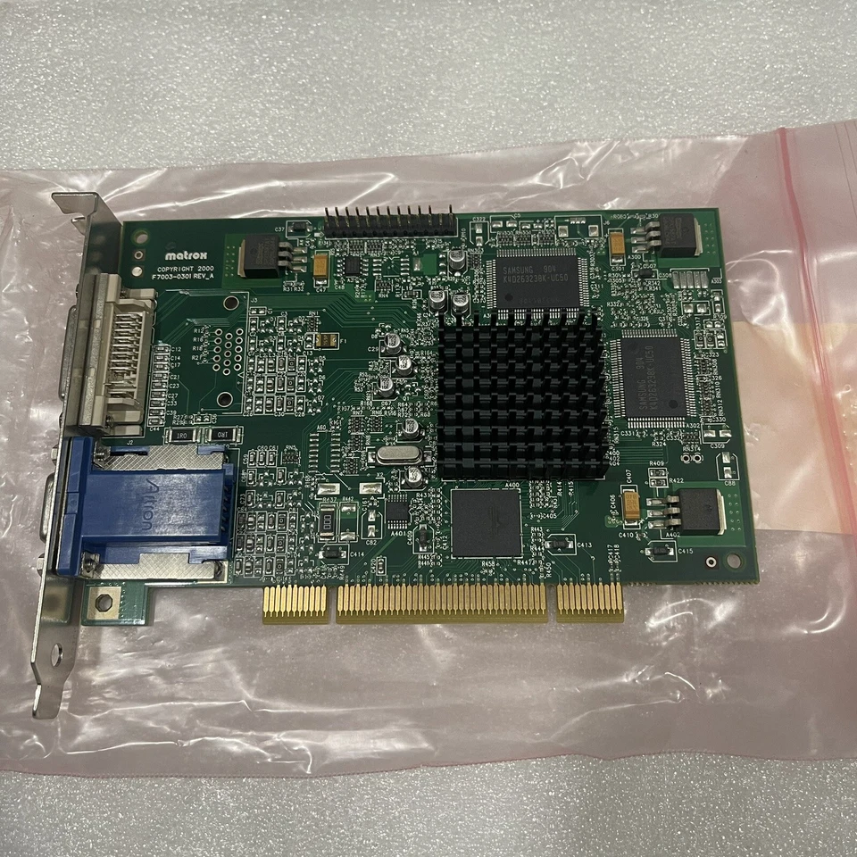 VINTAGE NEW Matrox G450 32MB Dual Head VGA DVI PCI Slot Video Card G45FMDVP32DSF - Image 1 of 3