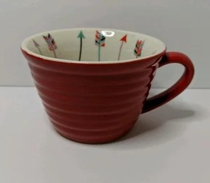 Tazza da caffè CLAY ART rossa con frecce all'interno tazza da 12 once - Foto 1 di 8