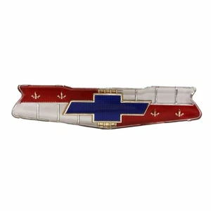 60 CHEV BOOT BADGE INSERT 1960 NEW CHEVROLET IMPALA 283 V8 EMBLEM TRUNK - Picture 1 of 1