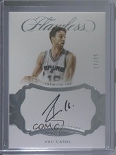 2016-17 Panini Flawless Premium Ink /25 Pau Gasol #PI-PG Auto HOF