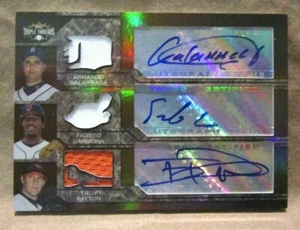 Galarraga/Carmona/Patton 2008 Topps Triple Threads Trio GU Patch/Auto#19/27!!!!  - Picture 1 of 3