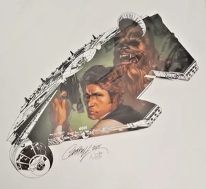 Disney Star Wars Han Solo Chewbacca Rebelde Dentro Impresión FIRMADO J Scott Campbell - Imagen 1 de 12