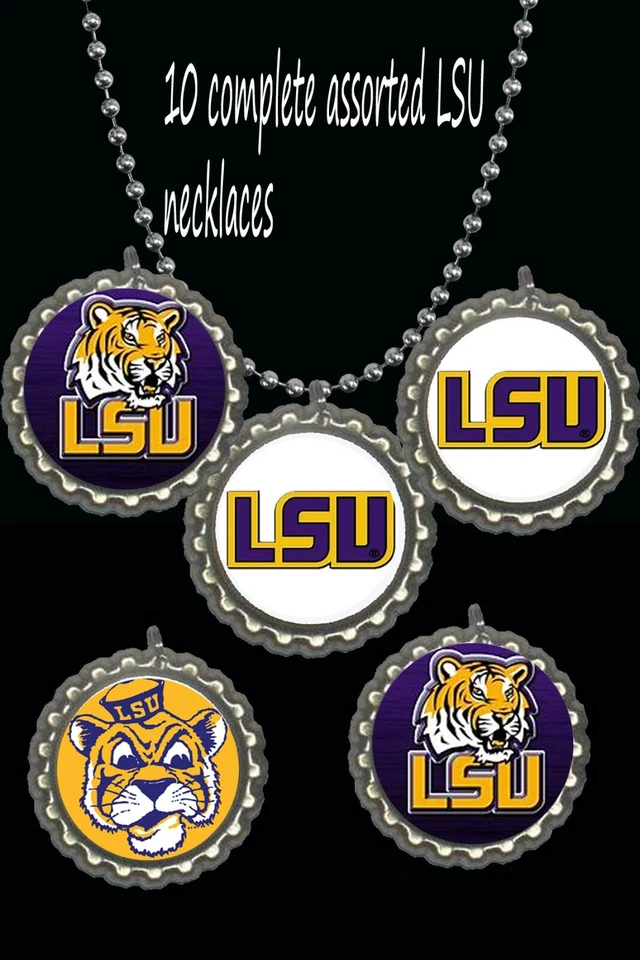 LSU Университет штата Луизиана ожерелье вечеринки пользу 10 лут сумка день рождения - Изображение 1 из 1