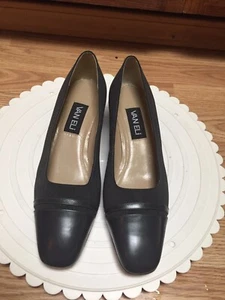 Gr. 8 S braune Leder Stoff VAN ELI Pumps Absatzschuhe grau - Bild 1 von 7