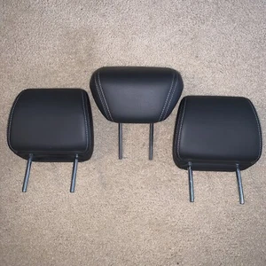2008-2014 Subaru Tribeca Rear Seat Head Rests Headrests Leather Black Set of 3 - Bild 1 von 9