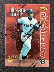 1996 Topps Ken Griffey Jr. Dante Bichette Inter-League Match Up - Picture 1 of 2