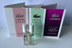 3 X LACOSTE SET OF LADIES MINI SPRAY PERFUME VIALS TRAVEL SIZE NEW - Picture 1 of 1