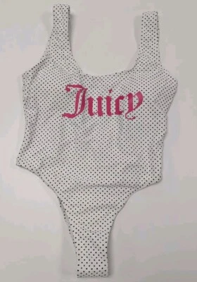Traje de baño de una pieza Juicy Couture para mujer blanco negro a lunares talla XS Foto 1 de 4