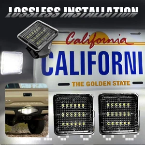 2PCs LED License Plate Lights For Toyota Tundra 2014-2019 Tag Lamps Housing - Picture 1 of 11