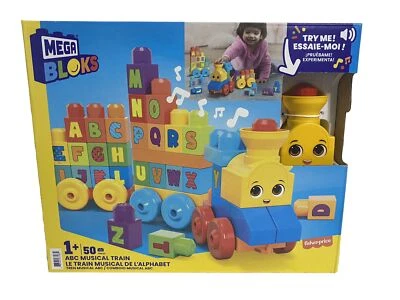 Mega Blocks First Builders ABC Musical Train 50pc. Big Building Block Toddler - Image 1 of 4
