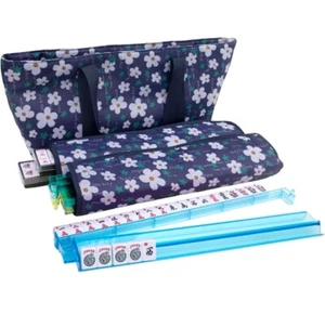 American Mahjong Game Set-166 Tiles 4 All-in-One Rack/Pushers, Flower Print Bag - Picture 1 of 8