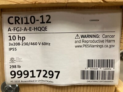 泵 99917297 CI10-12 A-FGJ-A-E-HQQE 全新 — 第 1/2 张图片