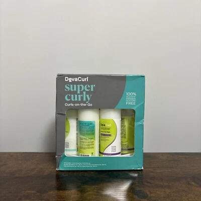 DevaCurl Super Curly Curls-On-The-Go 4 Piece Kit 3 oz each. New in Box! - Image 1 of 4