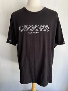 CROOKS AND CASTLES (2016) Official Men's Black Street Wear T-Shirt Size 2XL - Picture 1 of 4