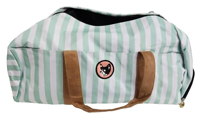 TRAVEL STRIPED BAG 24"x10"x8" LIME GREEN - Image 1 of 4