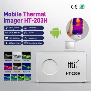 HTI HT-203H Thermal Camera Android Type-C Mobile Thermal Imaging for PCB Detect - Picture 1 of 11