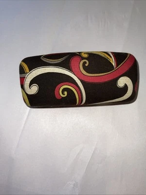 VERA BRADLEY SUNGLASSES OR EYEGLASSES CASE PUCCINI BROWN YELLOW PINK WHITE - Image 1 of 4