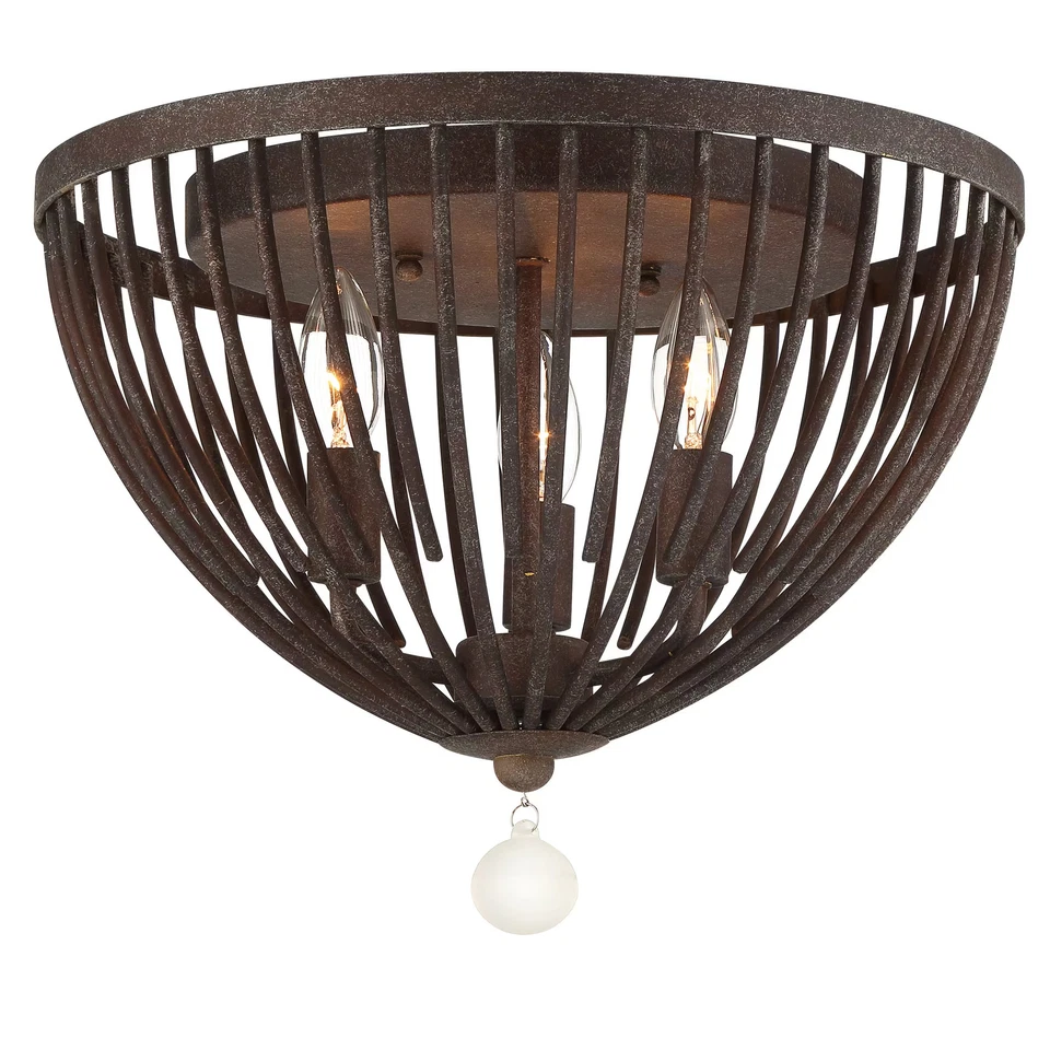 Crystorama Duval 3-Light Ceiling Light in Forged Bronze - Image 1 of 1